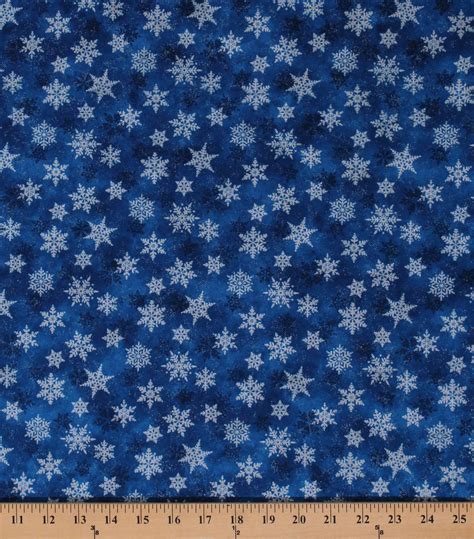 blue metallic winter fabric|Cotton Christmas Winter Snowflakes Shimmer Frost .